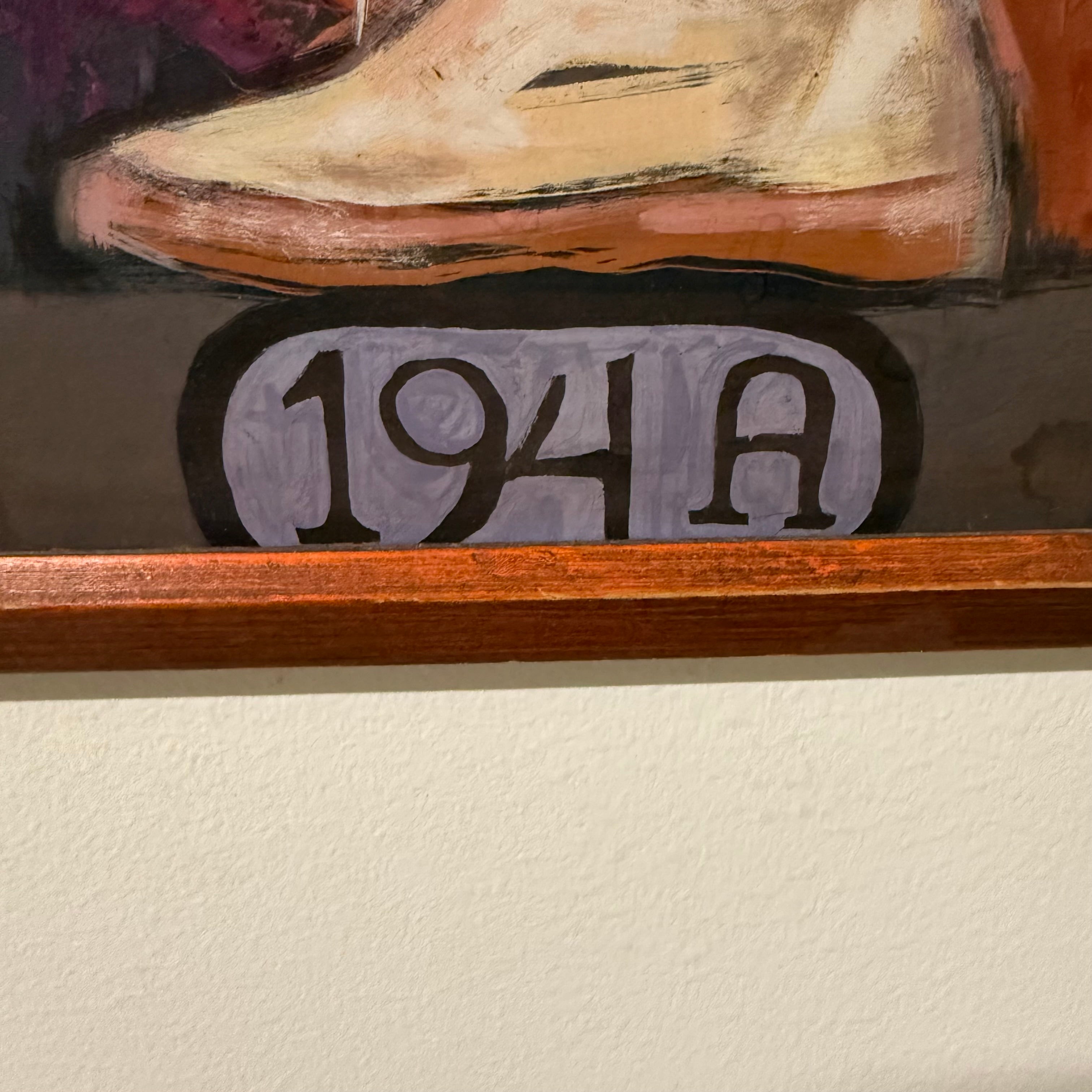 1940s Expressionist Bohemian Artwork on Board | 50” x 30”