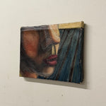 1950s Expressionist Painting of Female Stylized Profile | 12” x 9”