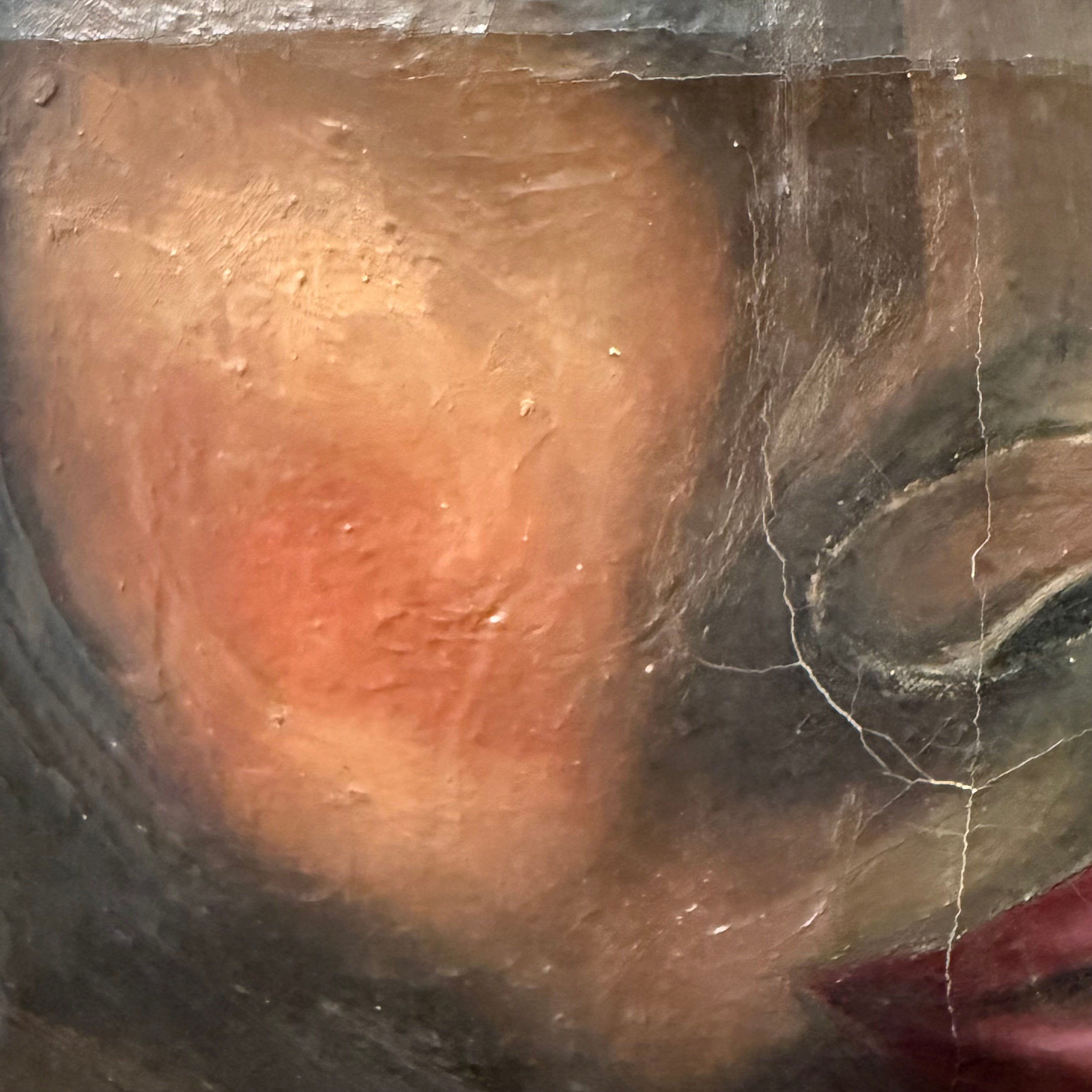 1950s Expressionist Painting of Female Stylized Profile | 12” x 9”