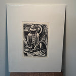 Billy Morrow Jackson Woodcut Print “Serenade, Mexico” | 10 of 15