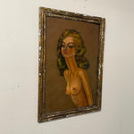 1950s Nude Painting of Stylized Woman by Elias Zoumis