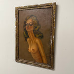 1950s Nude Painting of Stylized Woman by Elias Zoumis
