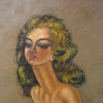 1950s Nude Painting of Stylized Woman by Elias Zoumis