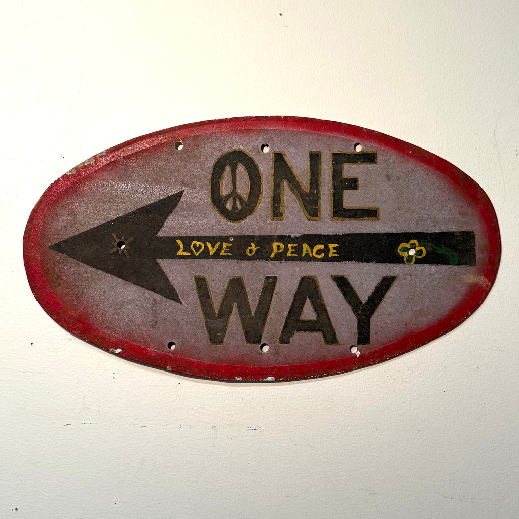 1960s Hippie Folk Art Road Sign from Milwaukee | Counter Culture