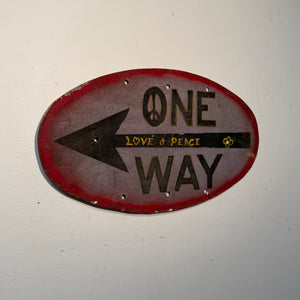 1960s Hippie Folk Art Road Sign from Milwaukee | Counter Culture