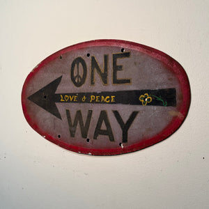 1960s Hippie Folk Art Road Sign from Milwaukee | Counter Culture