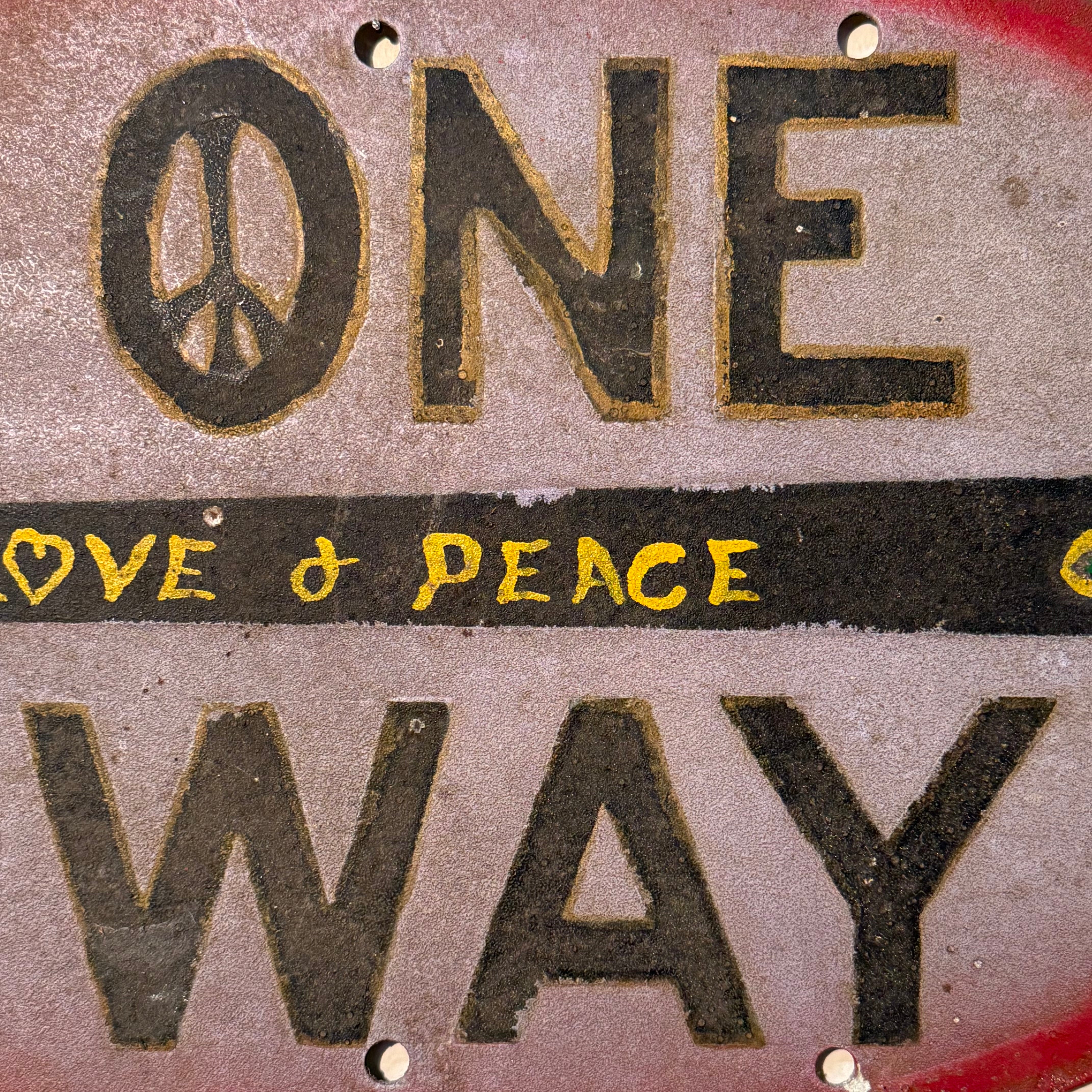 1960s Hippie Folk Art Road Sign from Milwaukee | Counter Culture