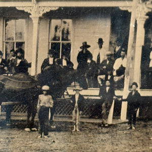 Antique Mammoth Tintype of Globe Hotel in Alpena Michigan