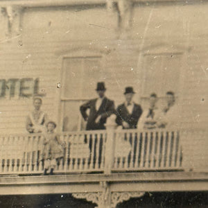 Antique Mammoth Tintype of Globe Hotel in Alpena Michigan