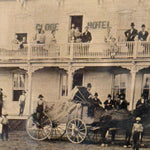 Antique Mammoth Tintype of Globe Hotel in Alpena Michigan - 9” x 7” -  Lumber Era Historic Architecture -Rare 19th Century Landscape -Framed