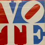 Robert Indiana VOTE Democratic Poster 1976 - Pop Art Political Memorabilia Americana Graphic Design - Mid Century Modern Wall Art - Rare
