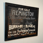 Antique Remington Hardware Sign for Burhans & Black Inc.