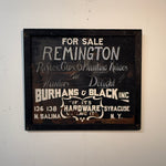 Antique Remington Hardware Sign for Burhans & Black Inc.