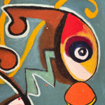 1950s Parisian Abstract Surrealist Art Brut Paintings | Cobra Style Art