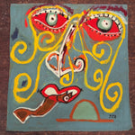 1950s Parisian Abstract Surrealist Art Brut Paintings | Cobra Style Art