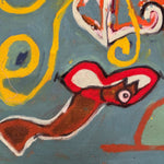 1950s Parisian Abstract Surrealist Art Brut Paintings | Cobra Style Art