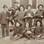 Antique Photograph of Drinking Football Team | Early 1900s Humor | Rare Unusual Silver Gelatin Print