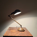 1920s Faries Articulating Lamp | Early 1900s Industrial Table Light | Antique Telescoping Desk