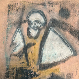 Bernard Gussow Abstract Skeleton Painting on Board | Provenance