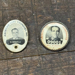1930s American Type Founder Inc Employee Badges of Same Person | Set of 2