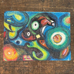 1950s Parisian Abstract Surrealist Art Brut Painting | CoBrA