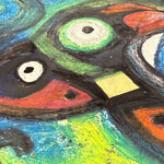 1950s Parisian Abstract Surrealist Art Brut Painting | CoBrA