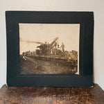Antique CB&Q Railroad Photo Cainsville MO Steam Wrecker Crane