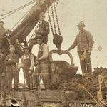 Antique CB&Q Railroad Photo Cainsville MO Steam Wrecker Crane