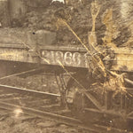 Antique CB&Q Railroad Photo Cainsville MO Steam Wrecker Crane