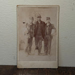 1890s Oil-Wick Coal Miners Cabinet Card | Coffeen Illinois