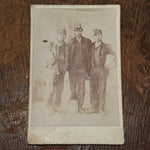 1890s Oil-Wick Coal Miners Cabinet Card | Coffeen Illinois