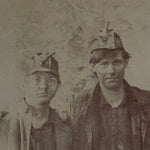 1890s Oil-Wick Coal Miners Cabinet Card | Coffeen Illinois