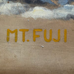 WW2 Souvenir Pin-Up Painting of Mt. Fuji | Military Folk Art