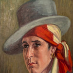 1950s French Bohemian Portrait Painting | Cool Character Study