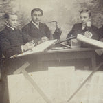 Antique Occupational Cabinet Card of Smoking Cartographers