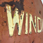 1930s Embossed “Winding Road” Steel Sign | Folk Art Relic