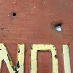 1930s Embossed “Winding Road” Steel Sign | Folk Art Relic