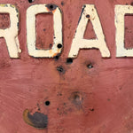 1930s Embossed “Winding Road” Steel Sign | Folk Art Relic