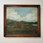 19th Century American Frontier Oil Painting | Folk Art 1870