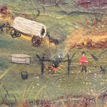 19th Century American Frontier Oil Painting | Folk Art 1870
