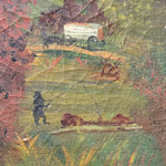 19th Century American Frontier Oil Painting | Folk Art 1870