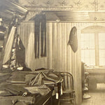 Antique Tailor Shop Interior Photograph: Early 1900s Industrial Sepia Print