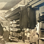 Antique Tailor Shop Interior Photograph: Early 1900s Industrial Sepia Print
