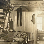Antique Tailor Shop Interior Photograph: Early 1900s Industrial Sepia Print