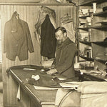 Antique Tailor Shop Interior Photograph: Early 1900s Industrial Sepia Print
