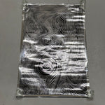 1970s Silver Foil Op Art Poster by Don Schmela | Psychedelic Moiré