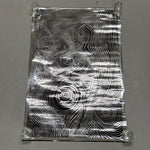 1970s Silver Foil Op Art Poster by Don Schmela | Psychedelic Moiré