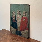 19th Century Holy Trinity Retablo | Spanish Colonial Folk Art