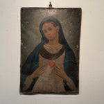 19th Century Mexican Retablo Tin Painting | Immaculate Heart