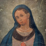 19th Century Mexican Retablo Tin Painting | Immaculate Heart